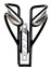 Suport flacon aluminiu negru, ornament plastic
