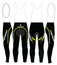 Pantalon MERIDA 2012 lung thermo 264 dungă negru/verde, bretele, logo Merida alb, inserţie burete