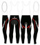Pantalon MERIDA 2012 lung thermo 265 dungă negru/roşu bretele, logo Merida alb, inserţie burete